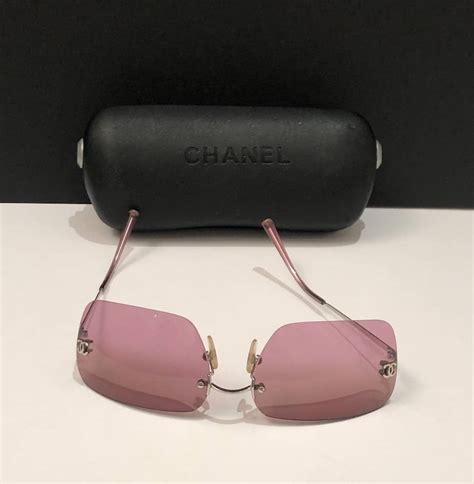 chanel pink 4002 rimless cc aviators|Chanel Pink 4002 Rimless CC Aviators Chanel .